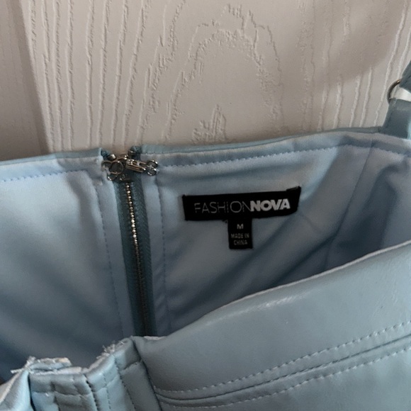 Blue Leather Top - Picture 2 of 3